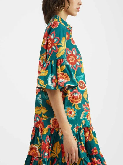 Grace Unique Flora Print Mini Dress